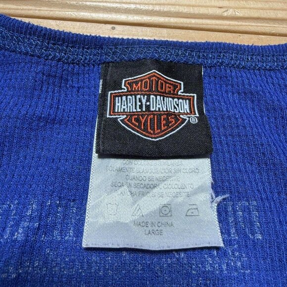 Harley-Davidson Rhinestone Studded Diamond Head Hawaii Long Sleeve Shirt Large - Picture 5 of 8